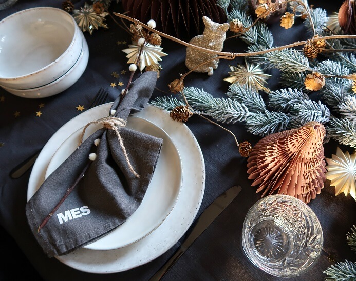 kersttafel decoratie 