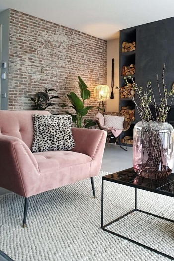roze stoel interieur inspiratie