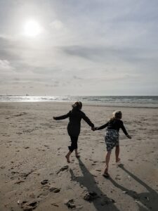 uitwaaien op het strand